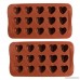 AxeSickle 2pcs Silicone heart shaped chocolate mold Candy mold Pudding mold DIY heart shaped cake decoration. - B01GARKMSQ